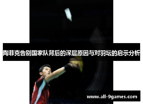 陶菲克告别国家队背后的深层原因与对羽坛的启示分析